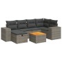 Gartensofagarnitur 7-teilig mit grauen Polstern aus synthetischem Rattan von , Gartensets - Ref: Foro24-3325875, Preis: 461,3...