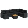 Garden sofa set with 9-piece black synthetic rattan cushions by , Garden sets - Ref: Foro24-3325800, Price: 548,98 €, Discoun...