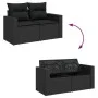 Garden sofa set with 9-piece black synthetic rattan cushions by , Garden sets - Ref: Foro24-3325800, Price: 548,98 €, Discoun...