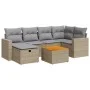Garden set with 7 pieces of sofas and beige synthetic rattan cushions. by , Garden sets - Ref: Foro24-3325790, Price: 468,04 ...