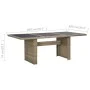 Dining table garden glass and brown PE rattan 200x100x74 cm by vidaXL, Garden tables - Ref: Foro24-310141, Price: 185,02 €, D...