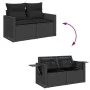 Garden sofa set with 8 pieces of black synthetic rattan and cushions. by , Garden sets - Ref: Foro24-3325821, Price: 508,10 €...