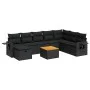 Garden sofa set with 9-piece black synthetic rattan cushions by , Garden sets - Ref: Foro24-3325828, Price: 562,84 €, Discoun...