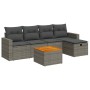 6-piece garden furniture set with gray synthetic rattan cushions by , Garden sets - Ref: Foro24-3325784, Price: 357,06 €, Dis...
