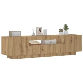 Mueble de TV luces LED madera roble artisan 160x35x40 cm de , Muebles TV - Ref: Foro24-856360, Precio: 127,78 €, Descuento: %