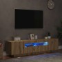 LED TV Möbelleuchten Eiche Artisan 160x35x40 cm von , TV-Möbel - Ref: Foro24-856360, Preis: 119,05 €, Rabatt: %