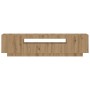 Mueble de TV luces LED madera roble artisan 160x35x40 cm de , Muebles TV - Ref: Foro24-856360, Precio: 124,25 €, Descuento: %