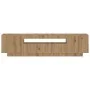 Mueble de TV luces LED madera roble artisan 160x35x40 cm de , Muebles TV - Ref: Foro24-856360, Precio: 126,99 €, Descuento: %