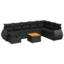 Set Gartensofas mit Kissen 9 Stück synthetisches Rattan schwarz von , Gartensets - Ref: Foro24-3325856, Preis: 538,96 €, Raba...