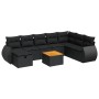 Set Gartensofas mit Kissen 9 Stück synthetisches Rattan schwarz von , Gartensets - Ref: Foro24-3325856, Preis: 562,58 €, Raba...