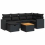 Set mit 7 Gartensofas mit Kissen Kunstrattan schwarz von , Gartensets - Ref: Foro24-3325786, Preis: 469,78 €, Rabatt: %