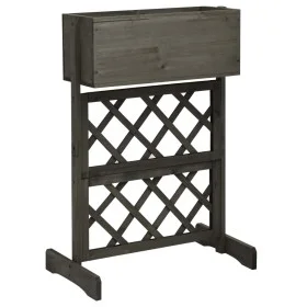 Gitter-Gartenpflanzkasten aus grauer Fichtenholz-Gartenmöbel 45x30x74 cm. von vidaXL, Töpfe und Pflanzgefäße - Ref: Foro24-31...