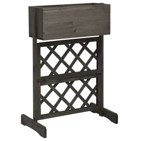 Gitter-Gartenpflanzkasten aus grauer Fichtenholz-Gartenmöbel 45x30x74 cm. von vidaXL, Töpfe und Pflanzgefäße - Ref: Foro24-31...