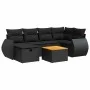 Set de sofás de jardín 7 pzas con cojines ratán sintético negro von , Gartensets - Ref: Foro24-3325842, Preis: 450,37 €, Raba...