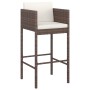 7-piece garden bar set with brown synthetic rattan cushions by vidaXL, Garden sets - Ref: Foro24-3094795, Price: 583,85 €, Di...