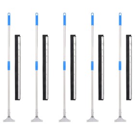 Floor brushes 5 pcs steel and rubber 75x119.5 cm by , Home cleaning products - Ref: Foro24-3329234, Price: 53,66 €, Discount: %