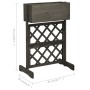 Jardinera enrejada de jardín madera de abeto gris 45x30x74 cm by vidaXL, Pots and planters - Ref: Foro24-314839, Price: 39,58...
