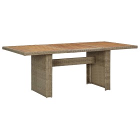 Mesa de comedor de jardín ratán sintético marrón 200x100x74 cm de vidaXL, Mesas de jardín - Ref: Foro24-310143, Precio: 176,2...