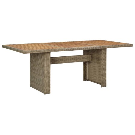 Mesa de comedor de jardín ratán sintético marrón 200x100x74 cm de vidaXL, Mesas de jardín - Ref: Foro24-310143, Precio: 176,2...