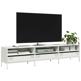 TV-Ständer aus kaltgewalztem Stahl weiß 202x39x43,5 cm von , TV-Möbel - Ref: Foro24-851351, Preis: 174,83 €, Rabatt: %