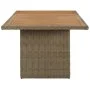 Garden dining table made of synthetic brown rattan 200x100x74 cm by vidaXL, Garden tables - Ref: Foro24-310143, Price: 175,39...