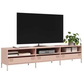 Mueble para TV acero laminado en frío rosa 202x39x43,5 cm by , TV Furniture - Ref: Foro24-851347, Price: 170,66 €, Discount: %