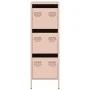 Aparador de acero rosa 39x35x103,5 cm de , Aparadores - Ref: Foro24-851401, Precio: 85,50 €, Descuento: %