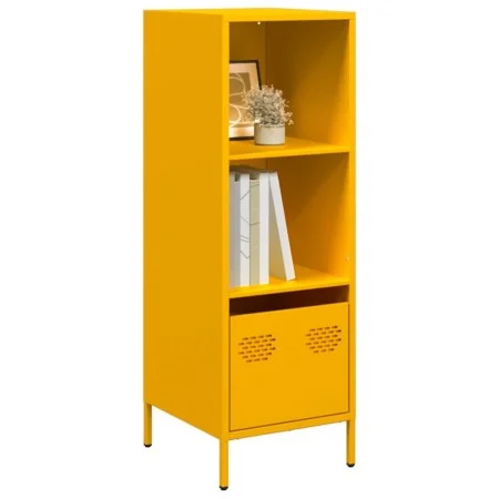 Senfgelbes Sideboard aus Stahl 35x39x103,5 cm von , Sideboards - Ref: Foro24-851379, Preis: 101,41 €, Rabatt: %