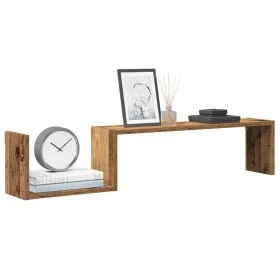 Wandregal 2 Stück gealtertes Holzwerkstoff 100x15x20cm von , Regale und Regale - Ref: Foro24-856612, Preis: 36,66 €, Rabatt: %