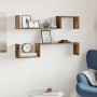 Wandregal 2 Stück gealtertes Holzwerkstoff 100x15x20cm von , Regale und Regale - Ref: Foro24-856612, Preis: 35,11 €, Rabatt: %