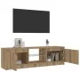 TV-Möbel LED-Leuchten Eiche handwerkliches Holz 120x30x36 cm von , TV-Möbel - Ref: Foro24-856348, Preis: 65,18 €, Rabatt: %