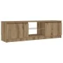 TV-Möbel LED-Leuchten Eiche handwerkliches Holz 120x30x36 cm von , TV-Möbel - Ref: Foro24-856348, Preis: 65,18 €, Rabatt: %