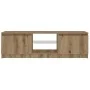 TV-Möbel LED-Leuchten Eiche handwerkliches Holz 120x30x36 cm von , TV-Möbel - Ref: Foro24-856348, Preis: 65,18 €, Rabatt: %