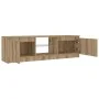 TV-Möbel LED-Leuchten Eiche handwerkliches Holz 120x30x36 cm von , TV-Möbel - Ref: Foro24-856348, Preis: 65,18 €, Rabatt: %