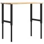 Solid oak workbench 100x60x(71.5-98) cm by , Work tables - Ref: Foro24-3309695, Price: 130,66 €, Discount: %