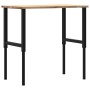 Solid oak workbench 100x60x(71.5-98) cm by , Work tables - Ref: Foro24-3309695, Price: 135,58 €, Discount: %