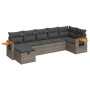 Set mit 7 Gartensofas mit Kissen synthetisches Rattangrau von , Gartensets - Ref: Foro24-3325987, Preis: 461,22 €, Rabatt: %