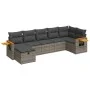 Set mit 7 Gartensofas mit Kissen synthetisches Rattangrau von , Gartensets - Ref: Foro24-3325987, Preis: 447,41 €, Rabatt: %