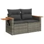 Set of 7 garden sofas with cushions synthetic rattan gray by , Garden sets - Ref: Foro24-3325987, Price: 447,41 €, Discount: %