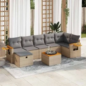 Set aus Gartensofas und Kissen 8-teilig synthetisches Rattan beige von , Gartensets - Ref: Foro24-3325993, Preis: 498,85 €, R...