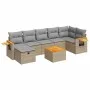 Set de sofás de jardín y cojines 8 piezas ratán sintético beige de , Conjuntos de jardín - Ref: Foro24-3325993, Precio: 499,1...