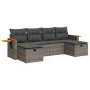 Set de muebles de jardín 6 pzas y cojines ratán sintético gris by , Garden sets - Ref: Foro24-3326001, Price: 367,16 €, Disco...