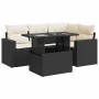 Set de muebles de jardín 5 pzas y cojines ratán sintético negro von , Gartensets - Ref: Foro24-3326307, Preis: 379,79 €, Raba...