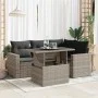 Juego de sofás jardín con cojines 5 pzas ratán sintético gris von , Gartensets - Ref: Foro24-3326311, Preis: 374,58 €, Rabatt: %