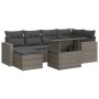Set mit 7 Gartensofas mit Kissen synthetisches Rattangrau von , Gartensets - Ref: Foro24-3326351, Preis: 508,67 €, Rabatt: %