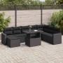 Set de sofás de jardín con cojines 9 pzas ratán sintético negro by , Garden sets - Ref: Foro24-3326366, Price: 614,12 €, Disc...