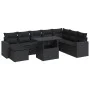 Set de sofás de jardín con cojines 9 pzas ratán sintético negro by , Garden sets - Ref: Foro24-3326366, Price: 607,65 €, Disc...