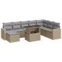 Set de sofás de jardín con cojines 9 pzas ratán sintético beige by , Garden sets - Ref: Foro24-3326370, Price: 628,04 €, Disc...