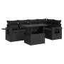 Set de sofás de jardín 6 piezas y cojines ratán sintético negro de , Conjuntos de jardín - Ref: Foro24-3326476, Precio: 490,9...