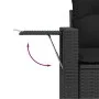 Set of 6-piece garden sofas and cushions synthetic rattan black by , Garden sets - Ref: Foro24-3326476, Price: 488,77 €, Disc...
